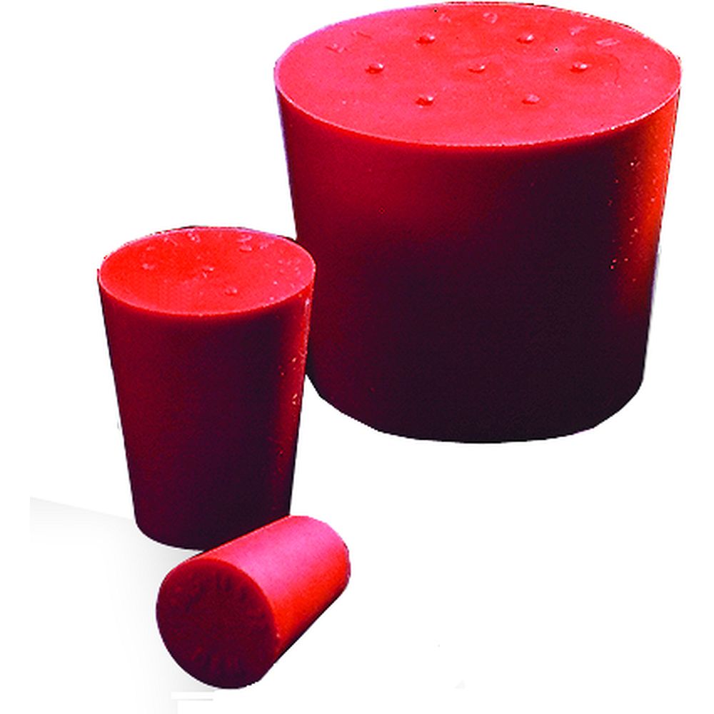 Bouchons Caoutchouc rouge avec 2&nbspperforations