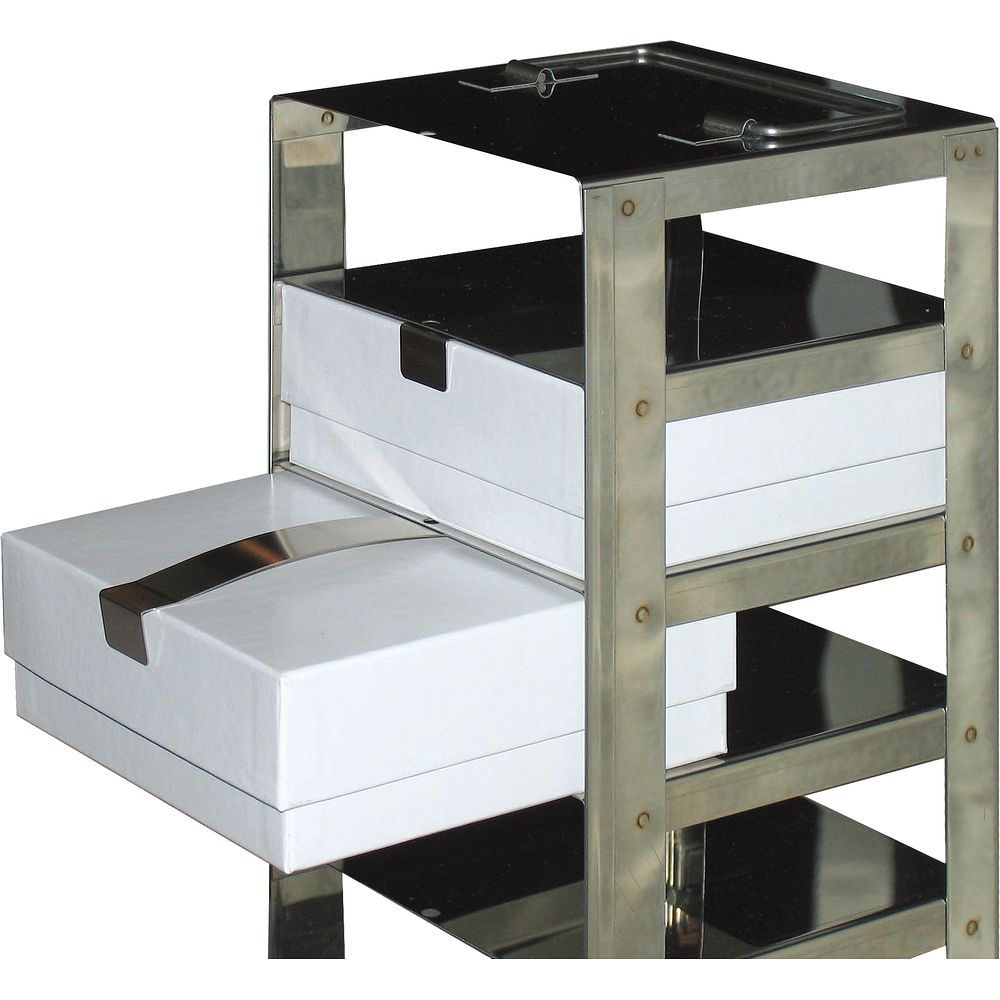 Racks rangement vertical clip de maintien intégré pour boîtes cryogéniques