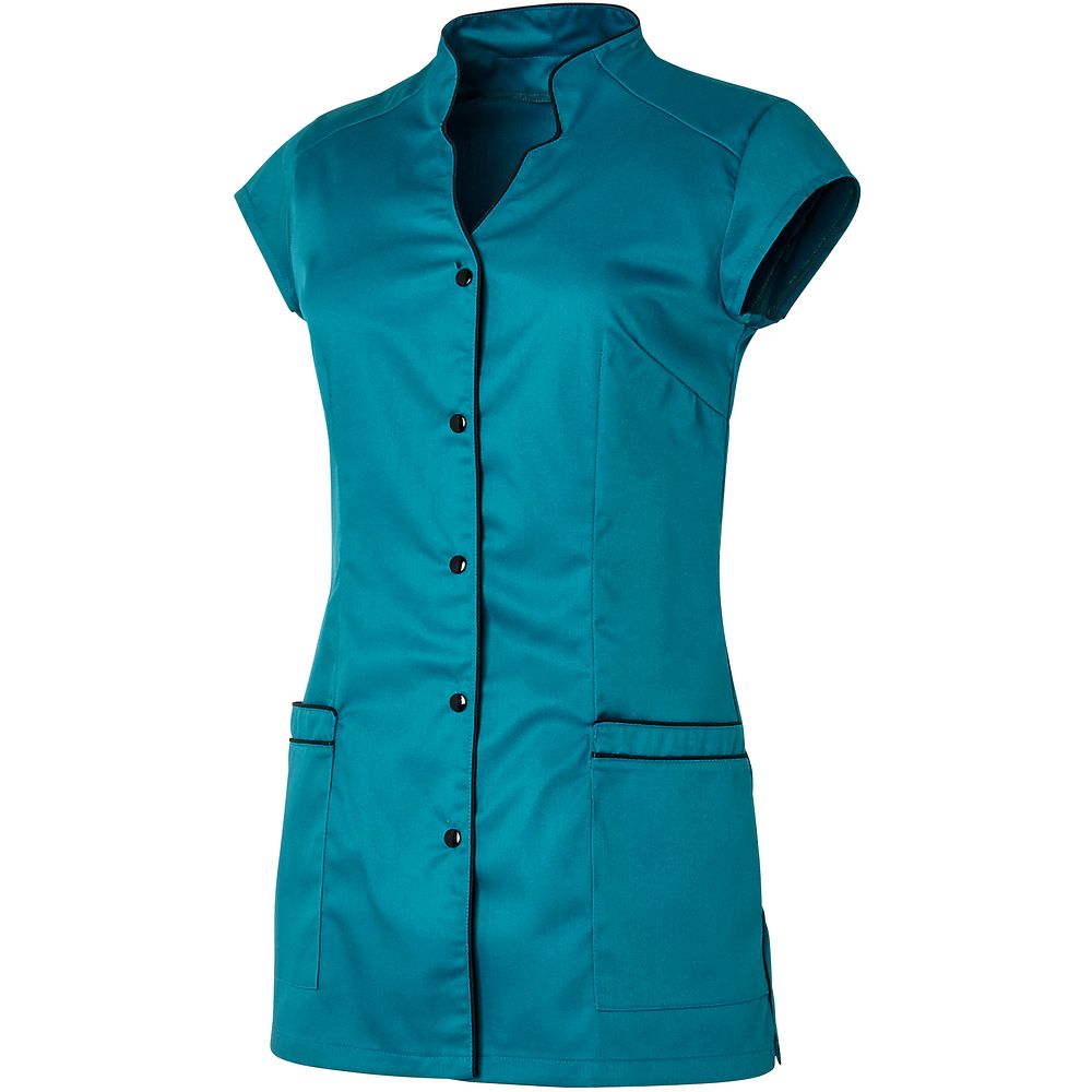 Tunique femme manches courtes CALISTA bleu canard/noir