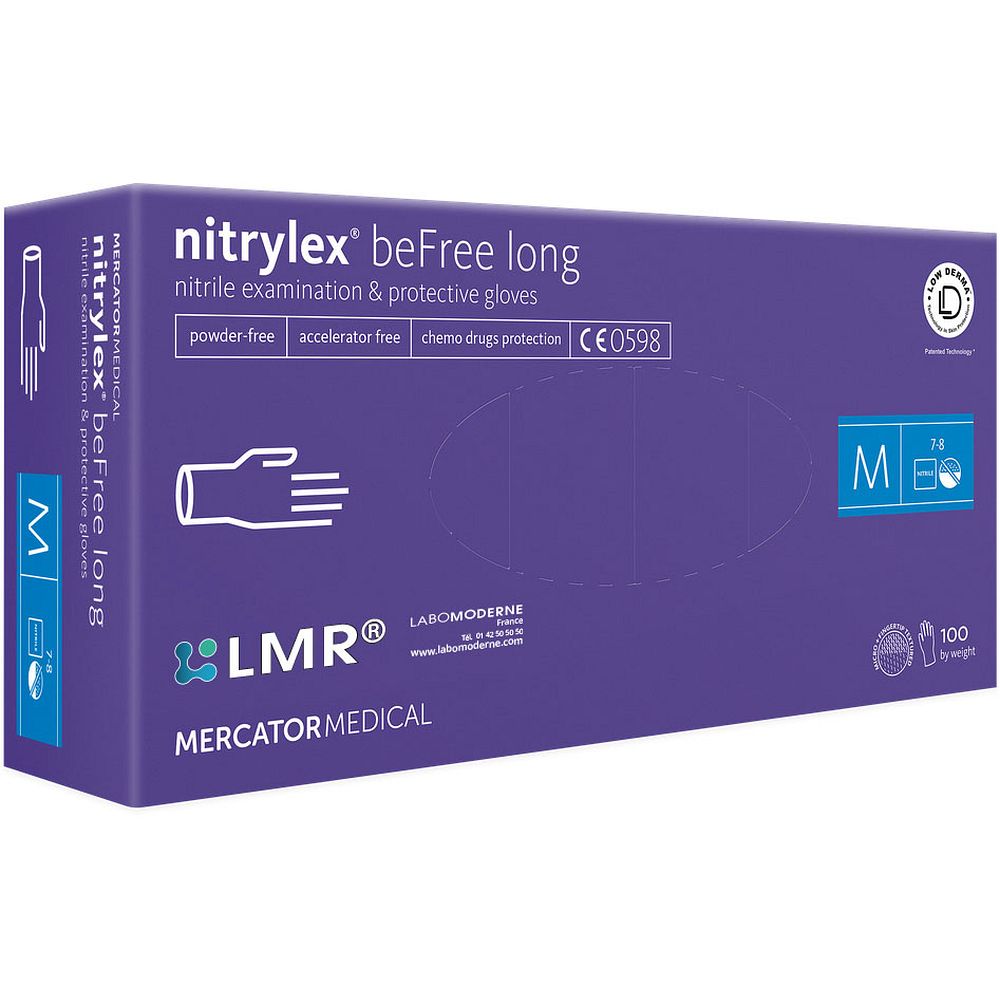Gants Nitrylex® beFree long nitrile, non poudrés