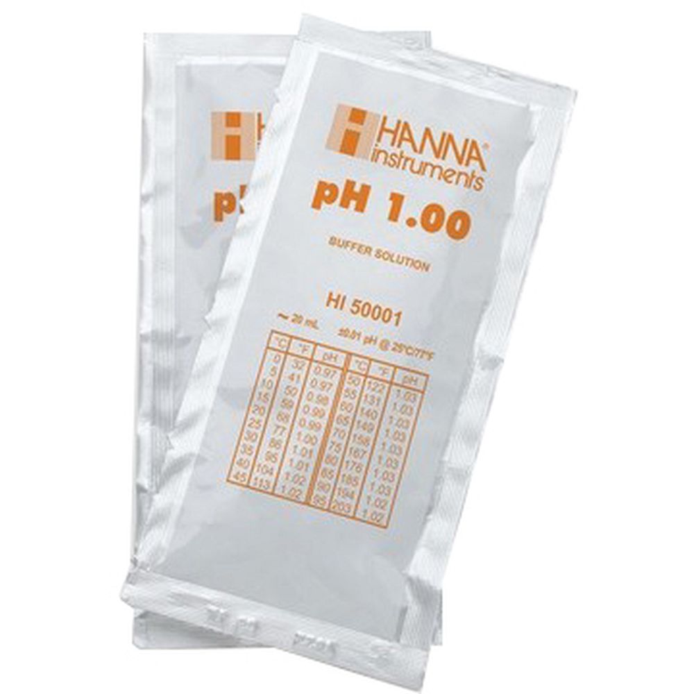 Solutions tampon pH en sachets exactitude ±0,01- HANNA®