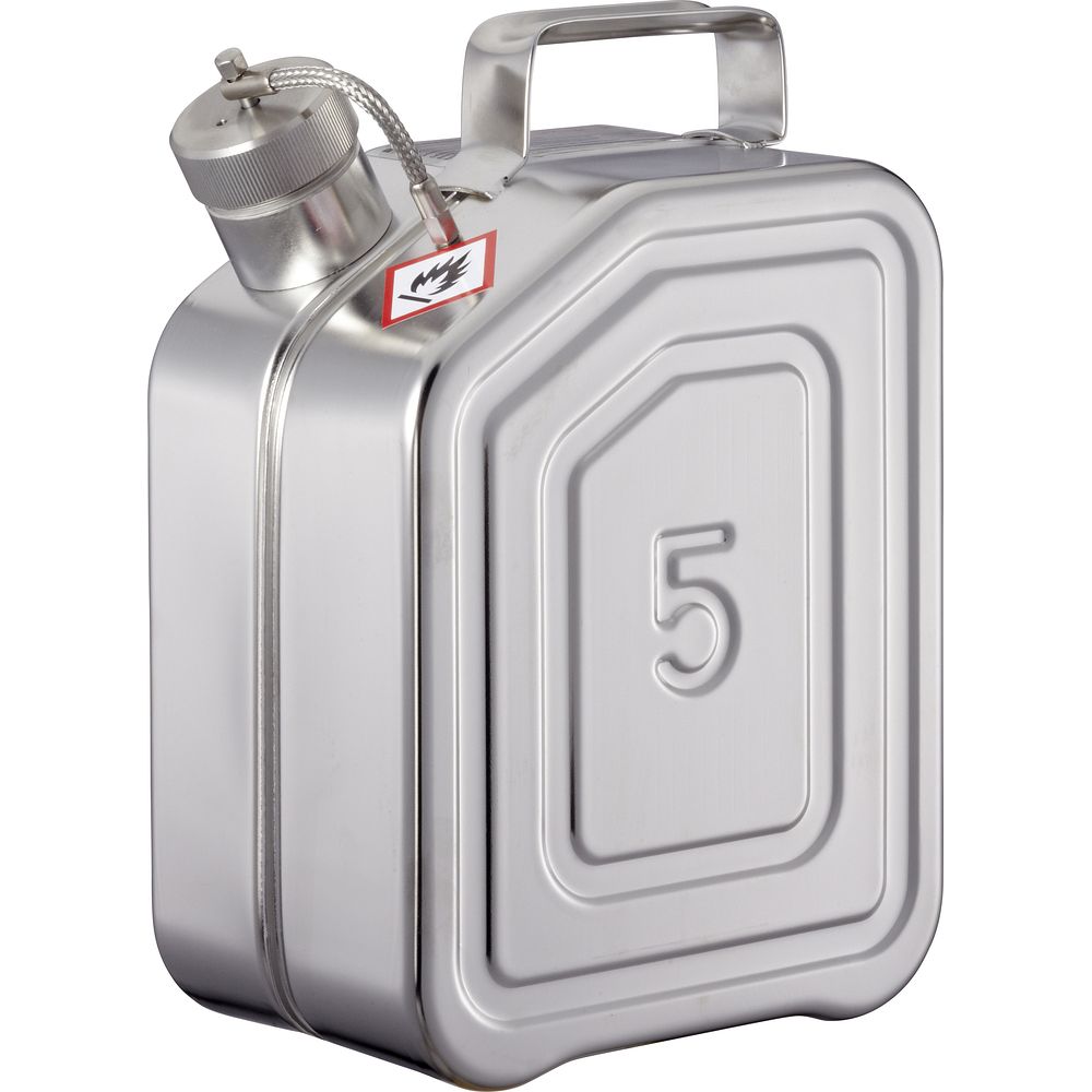 Jerrycans de sécurité en acier inox avec bouchon à vis